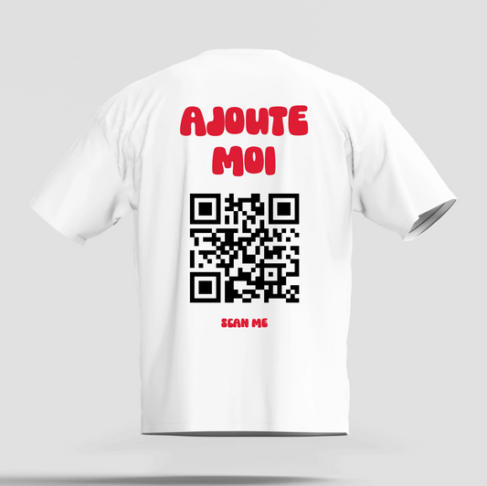 T-shirt QR CODE - "AJOUTE MOI"